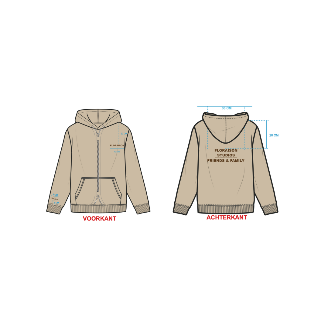 Friends & Family Hoodie Beige