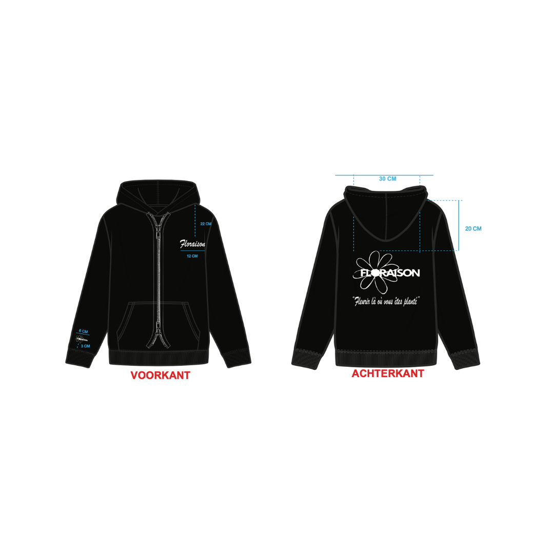 The Bloom Hoodie Black