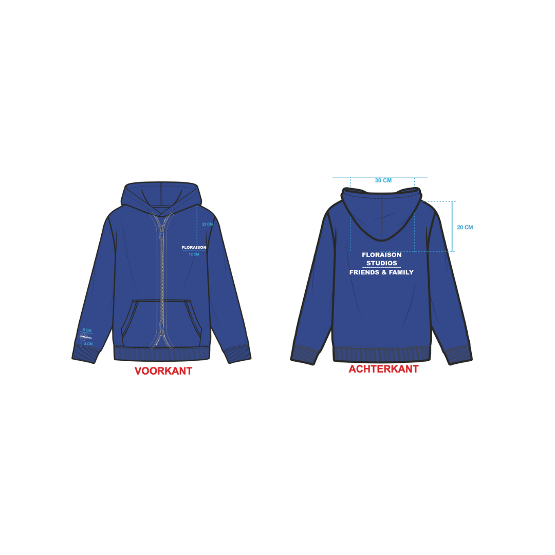Friends & Famliy hoodie Blue